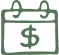 Calendar icon representing flexible month-to-month RV storage payments